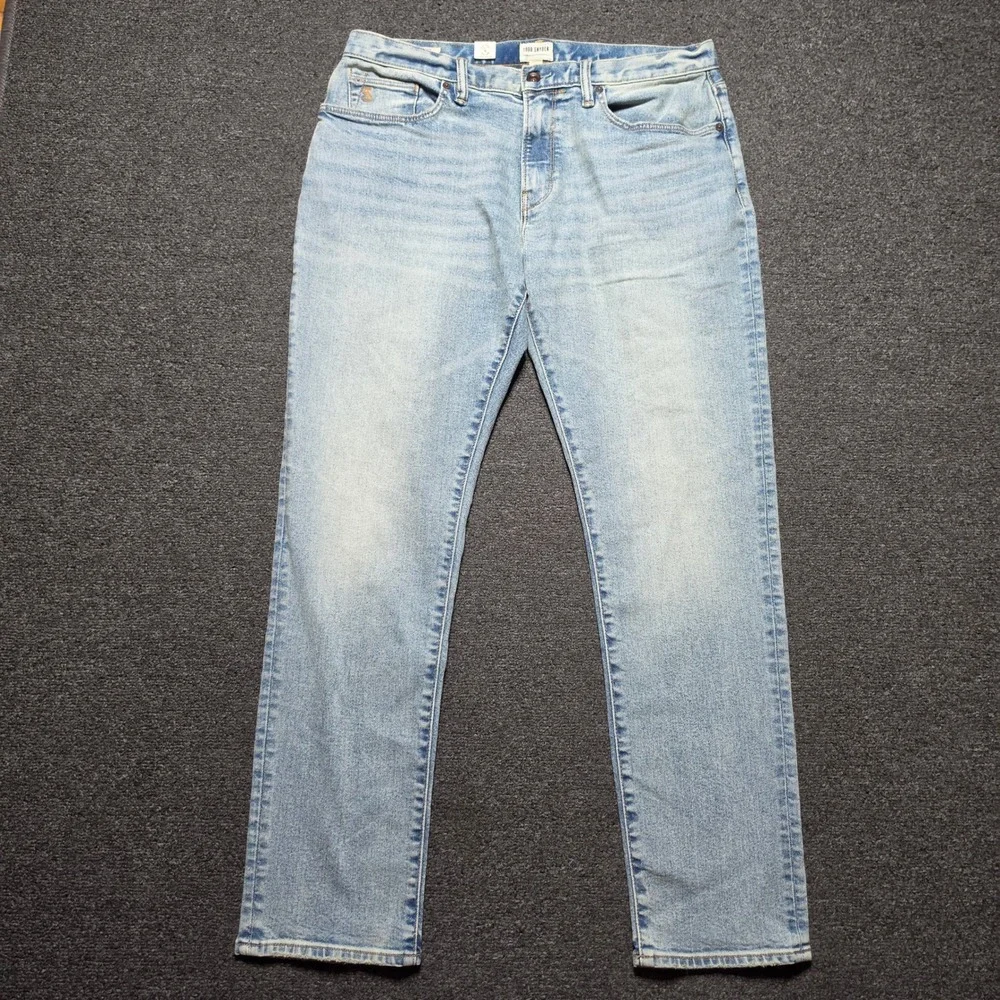 Todd Snyder Slim Fit Jeans Mens 34x32 Stretch Denim 5-Pocket Pant Light Wash NEW